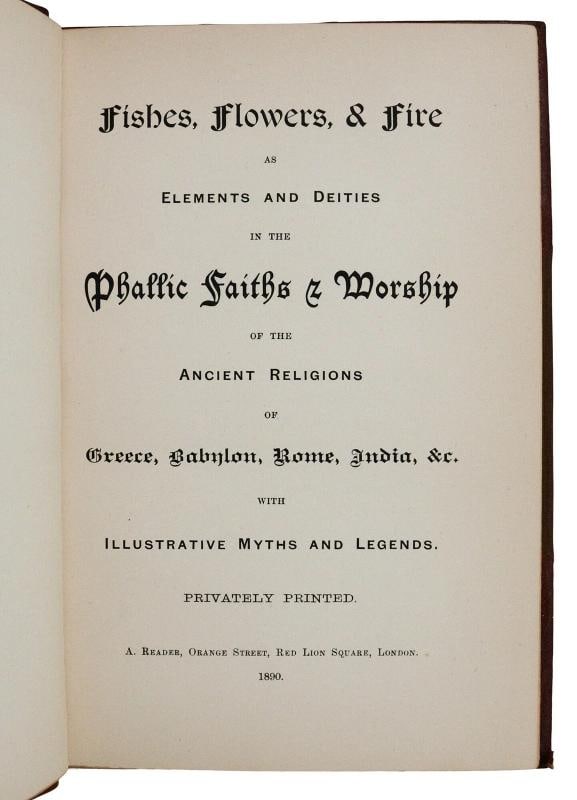 Phallicism Series ~ HARGRAVE JENNINGS ~ First Editions ~ 1889-1891 Rosicrucians - 11