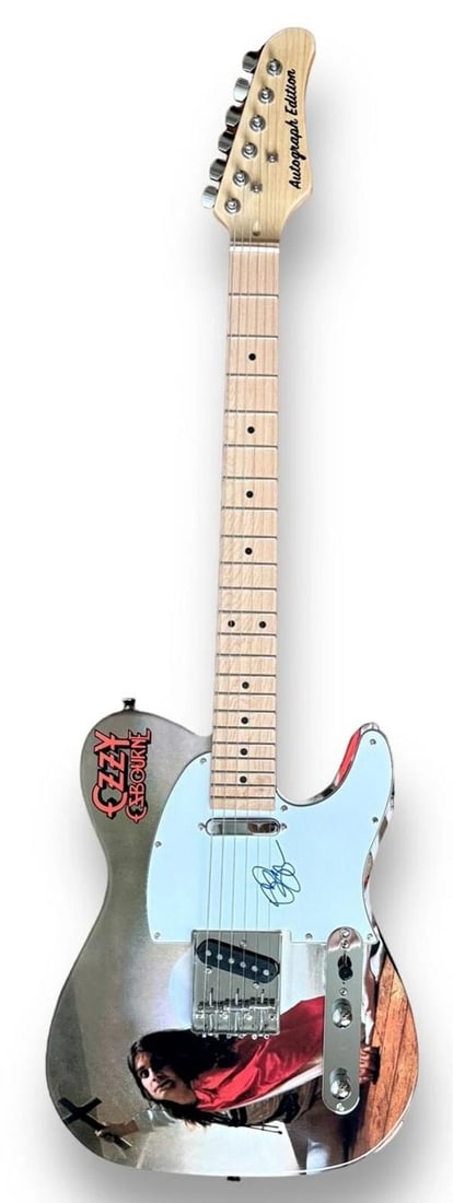 Ozzy Osbourne Signed Guitar Custom 1/1 Graphics JSA COA Blizzard of Ozz - 3