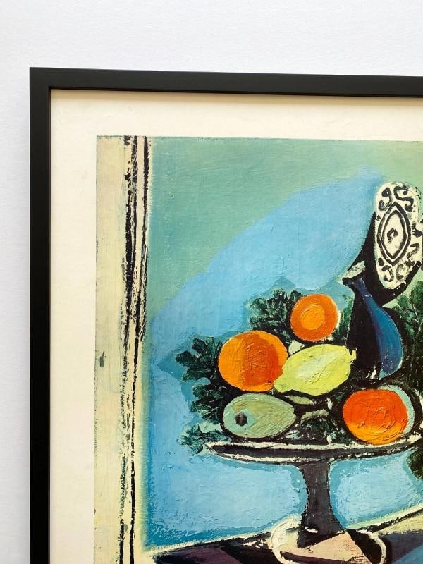 PABLO PICASSO RARE 1951 MCM FRAMED LITHOGRAPH PRINT COMPOTE PITCHER WINDOW 1937 - 4