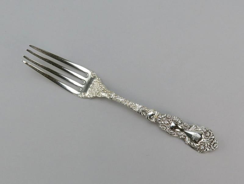12 Gorgeous Gorham Imperial Chrysanthemum Sterling Silver Forks 6 7/8 Inches - 2