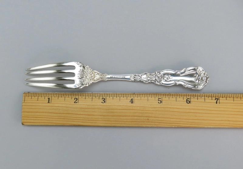 12 Gorgeous Gorham Imperial Chrysanthemum Sterling Silver Forks 6 7/8 Inches - 5