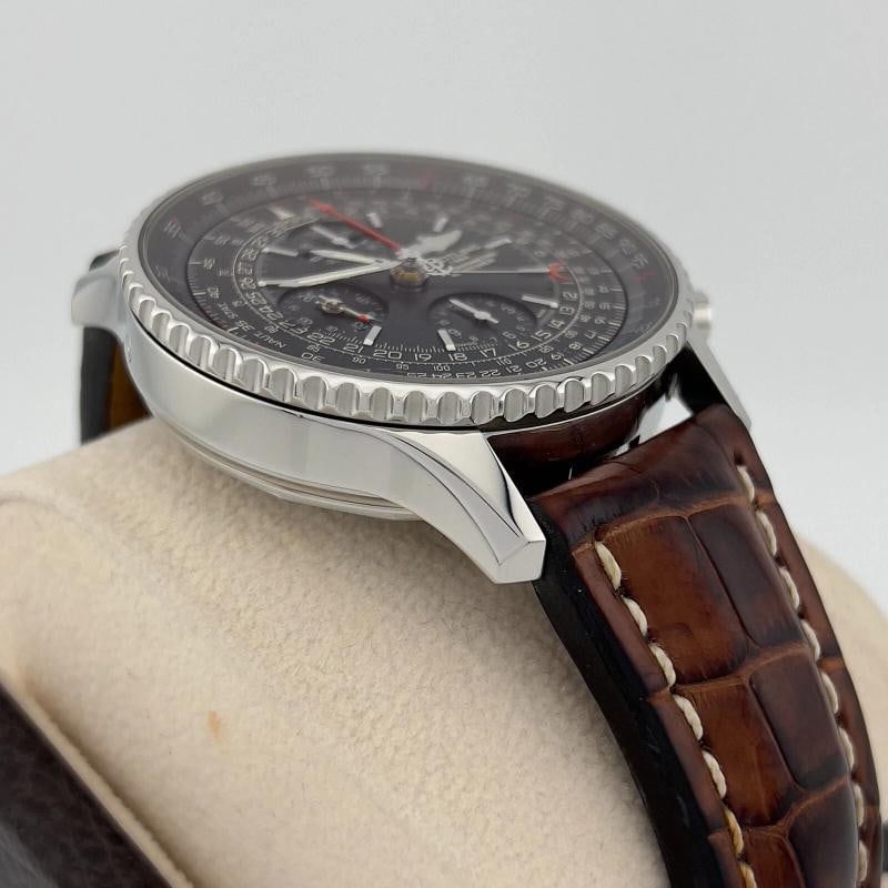 Breitling Navitimer 1884 A21350 Black Dial Stainless Steel Leather Strap 45mm - 3
