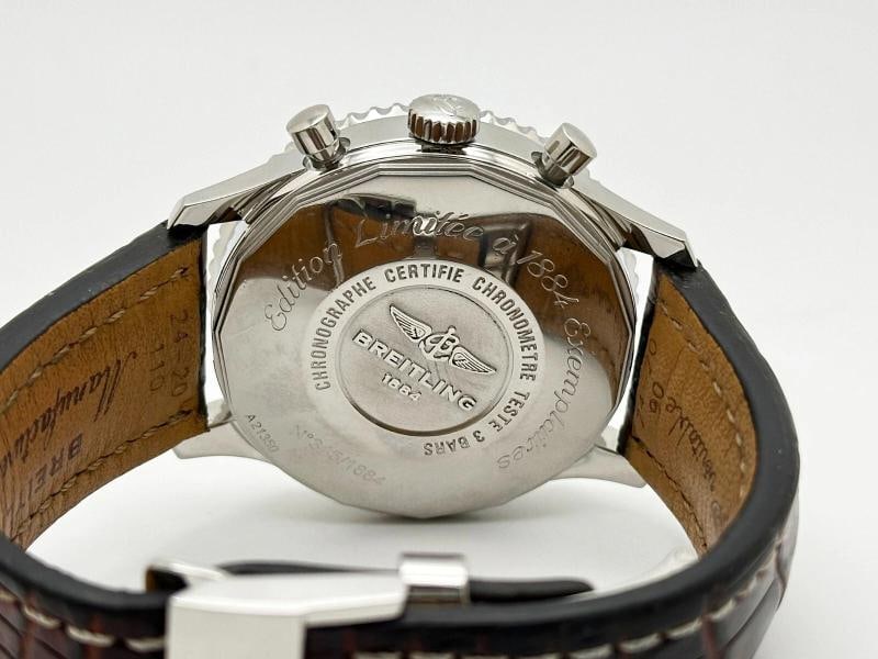 Breitling Navitimer 1884 A21350 Black Dial Stainless Steel Leather Strap 45mm - 7