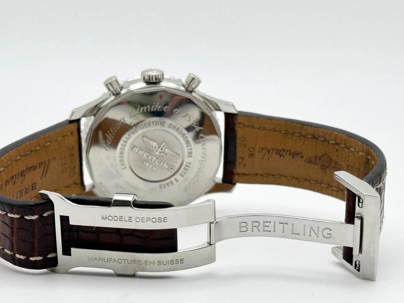 Breitling Navitimer 1884 A21350 Black Dial Stainless Steel Leather Strap 45mm - 9