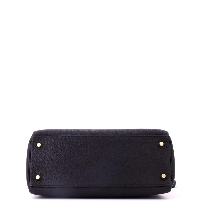 Hermes Kelly Handbag Black Togo with Gold Hardware 28 - 5