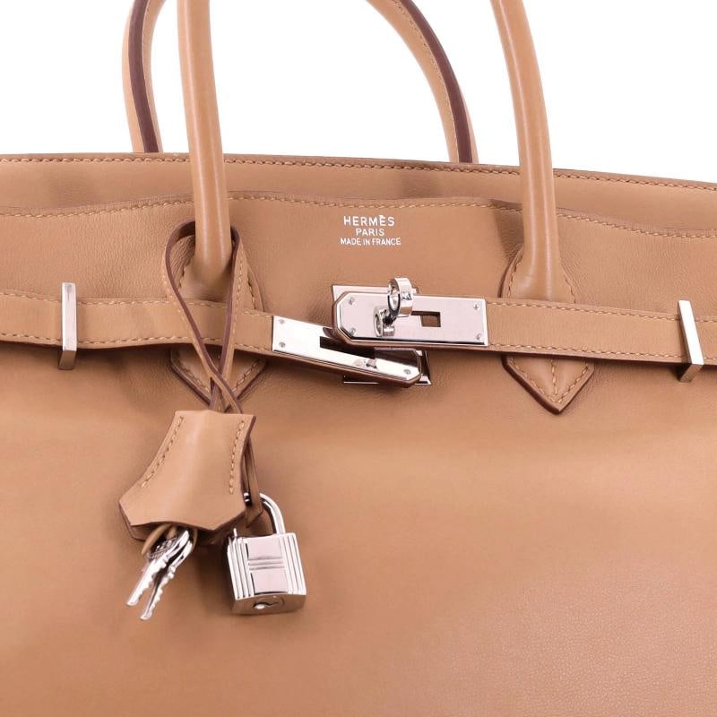 Hermes Birkin Handbag Brown Swift with Palladium Hardware 35 - 6