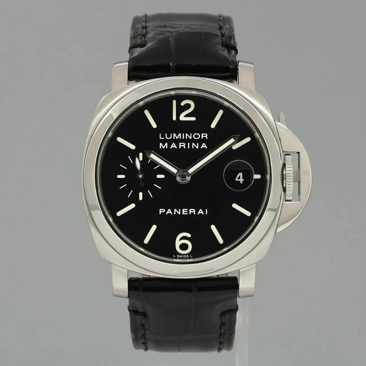 MINT Panerai Luminor Marina GMT PAM00048 Stainless Steel Black Dial 40mm Watch - 2