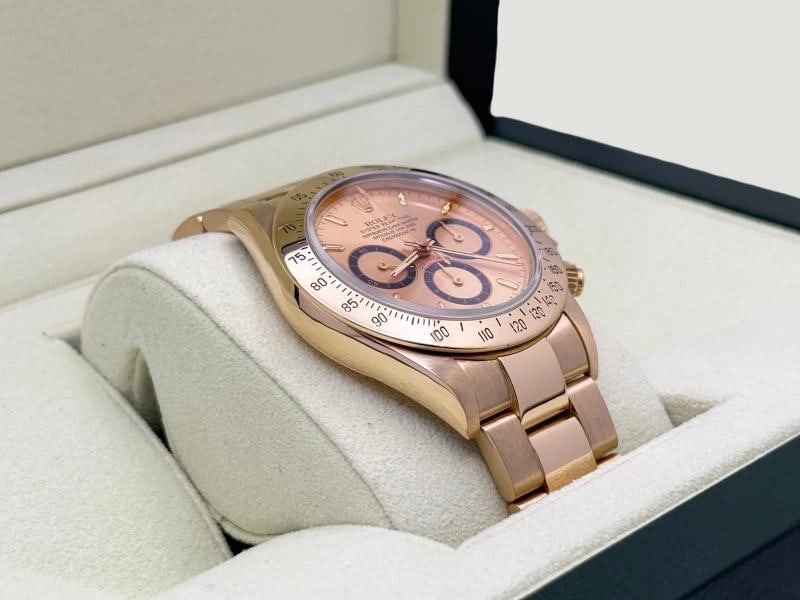 Rolex Daytona Zenith 16528 Inverted 6 Champagne Dial 18k Gold Box Service Card - 6