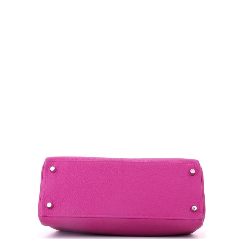 Hermes Kelly Handbag Pink Togo with Palladium Hardware 28 - 5