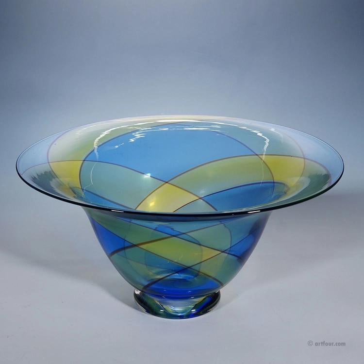 Large Carnevale Art Glass Bowl by Vetreria Archimede Seguso ca. 1980s - 3