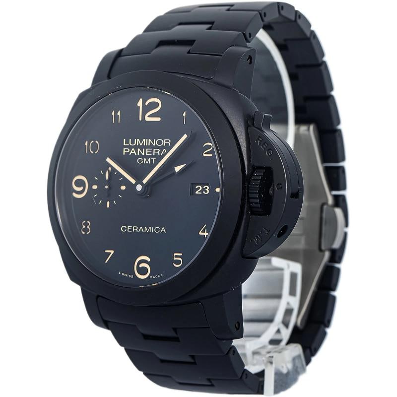Panerai Luminor PAM00438 Matte Black Ceramic Black Dial Auto Men 's 44 mm Watch: Condition: Pre-owned - Good: This item has been gently used but is in good condition. It might have a few signs of wear, like light scratches or tarnishing. ,Brand: Panerai,Type: Wristwatch,WARRANTY: