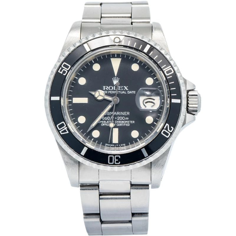 Rolex Submariner 1680 Vintage Stainless Service Case Patina Black Dial Auto 40mm: Case Size 40mm Wrist Fit 6.75 inches Box No Papers No Condition Ã¢â¬â Used - Fair Full Specifications Brand Rolex Customized No Serial # 4xxxxxx Gender Men Band Material