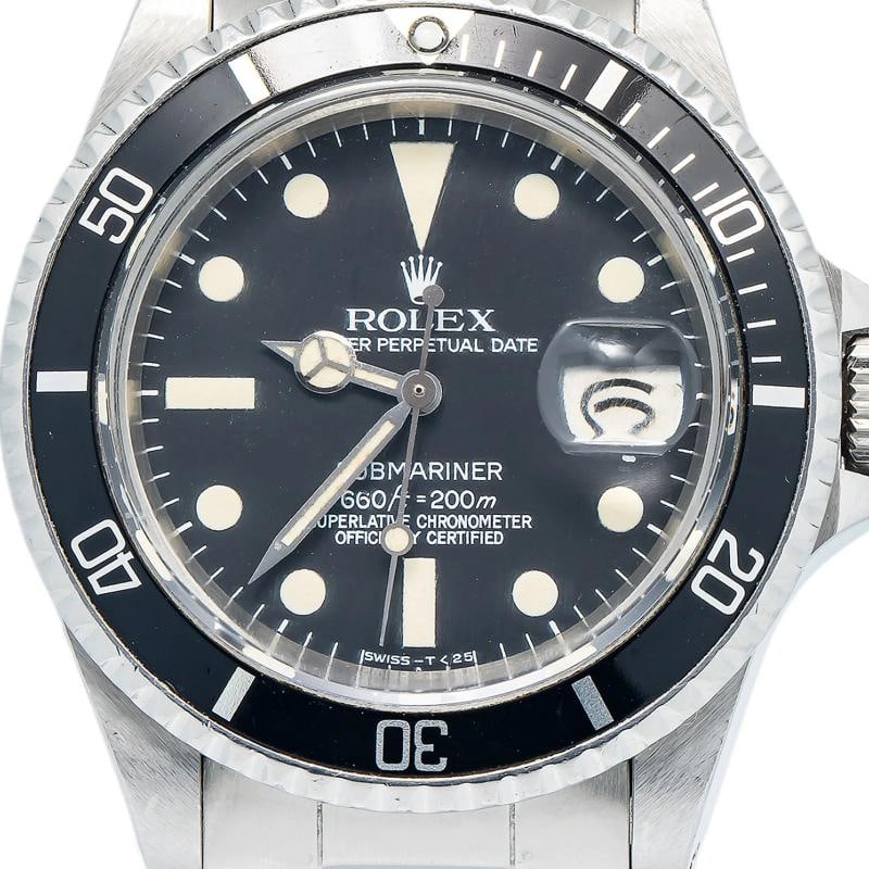 Rolex Submariner 1680 Vintage Stainless Service Case Patina Black Dial Auto 40mm - 2