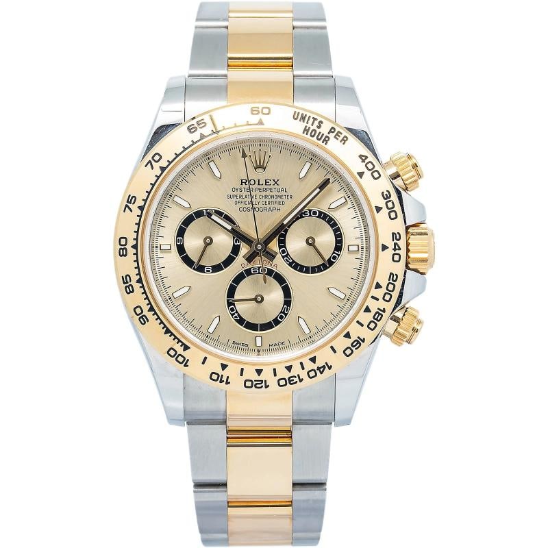 Rolex Cosmograph Daytona 126503 2023 Complete 18k YG Two Tone Oyster Auto 40mm: Case Size 40mm Wrist Fit 7.25mm Box Yes Papers Yes(2023 Card) Condition Ã¢â¬â Used - Good Full Specifications Brand Rolex Customized No Serial # 09Exxxxx Gender Men Band