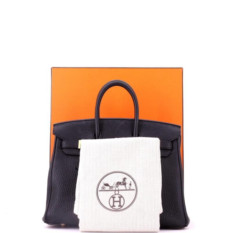 Hermes Birkin Handbag Black Togo with Gold Hardware 25 - 2