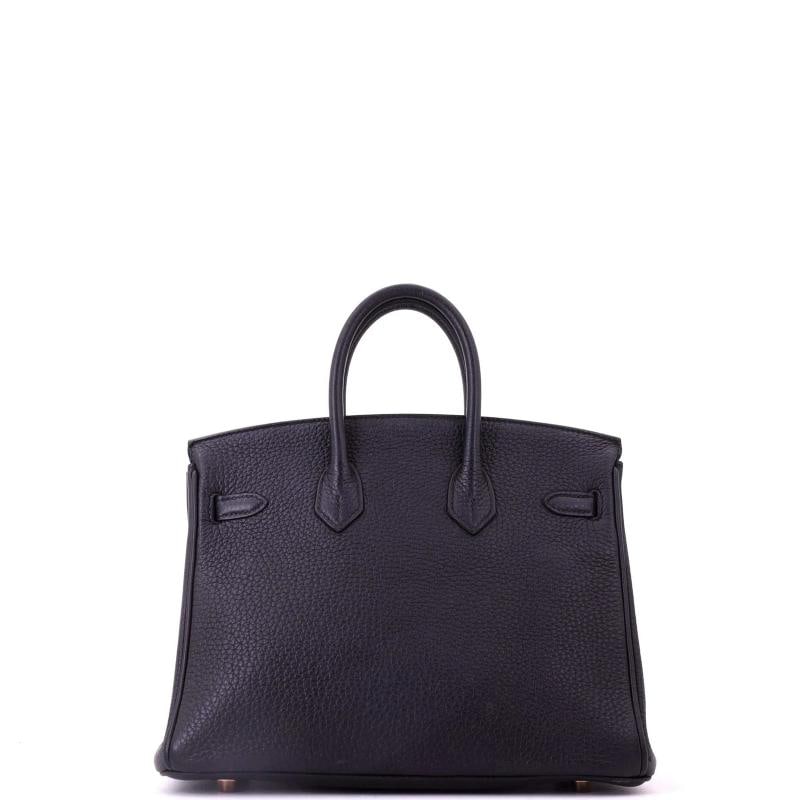 Hermes Birkin Handbag Black Togo with Gold Hardware 25 - 4