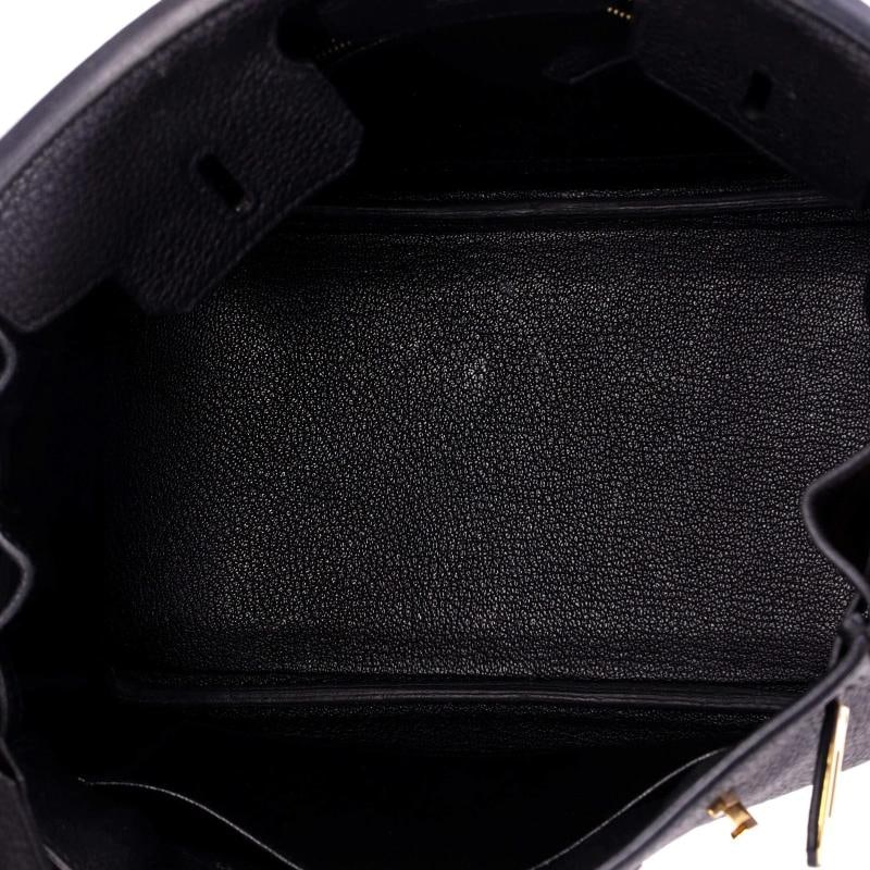 Hermes Birkin Handbag Black Togo with Gold Hardware 25 - 6