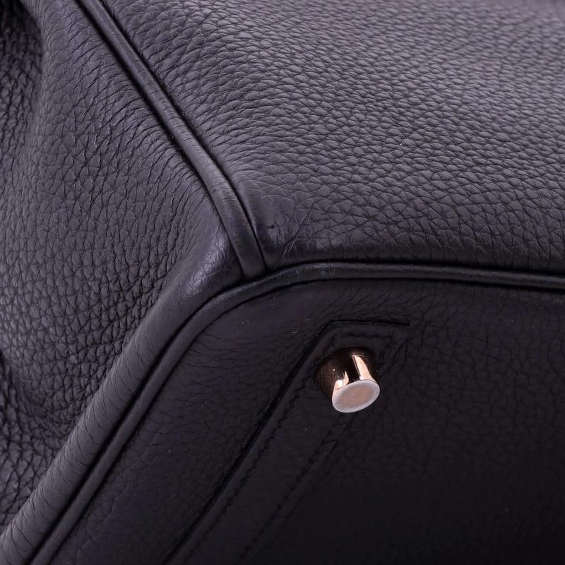 Hermes Birkin Handbag Black Togo with Gold Hardware 25 - 8