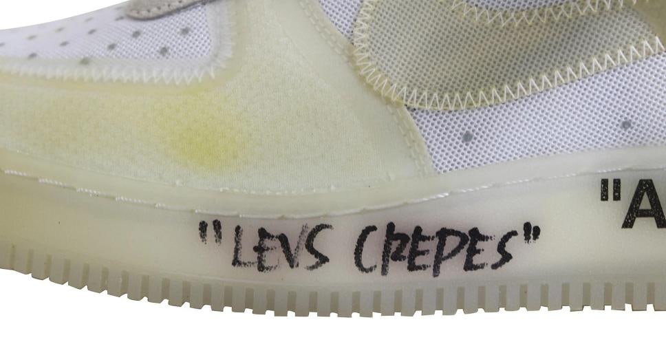 Virgil Abloh Signed 2017 Nike Off White Air Force 1 Low "The Ten" Shoes (Beckett LOA) - 3