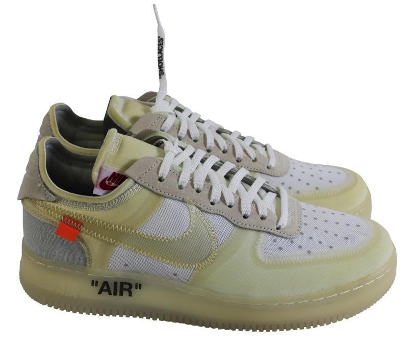 Virgil Abloh Signed 2017 Nike Off White Air Force 1 Low "The Ten" Shoes (Beckett LOA) - 5