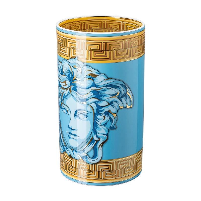 Versace Rosenthal Medusa Amplified Blue Coin Vase 30 cm(11.81")- - 3