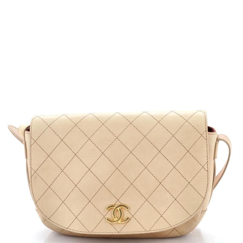 Chanel CC Messenger Bag Quilted Calfskin Medium: Condition: Pre-owned - Good,Brand: Chanel,Exterior Material: Leather,Style: Cross Body Bags,Exterior Color: Neutral,Department: Women,Size: Medium,Accessories: Authenticity Card