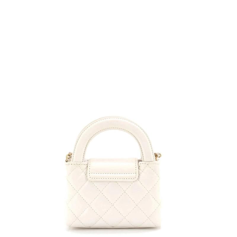 Chanel Kelly Top Handle Shopping Bag Quilted Shiny Aged Calfskin Nano - 3
