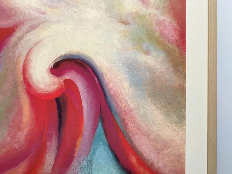 GEORGIA O'KEEFFE RARE 1982 LITHO PRINT FRAMED LRG POSTER " SERIES 1-NO.1 " 1918 - 10
