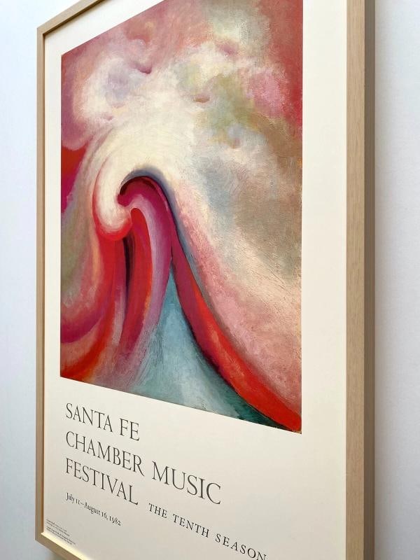 GEORGIA O'KEEFFE RARE 1982 LITHO PRINT FRAMED LRG POSTER " SERIES 1-NO.1 " 1918 - 11
