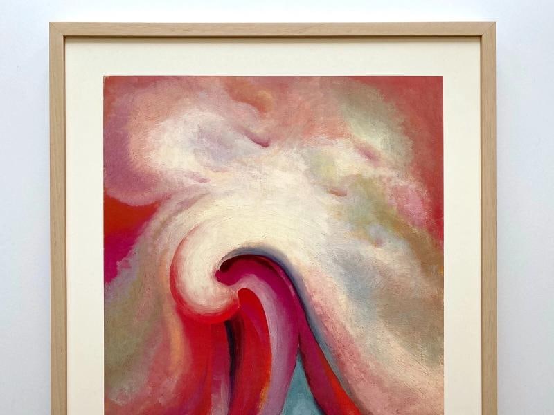 GEORGIA O'KEEFFE RARE 1982 LITHO PRINT FRAMED LRG POSTER " SERIES 1-NO.1 " 1918 - 2