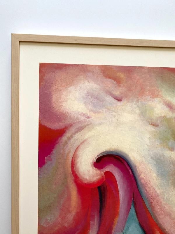 GEORGIA O'KEEFFE RARE 1982 LITHO PRINT FRAMED LRG POSTER " SERIES 1-NO.1 " 1918 - 4