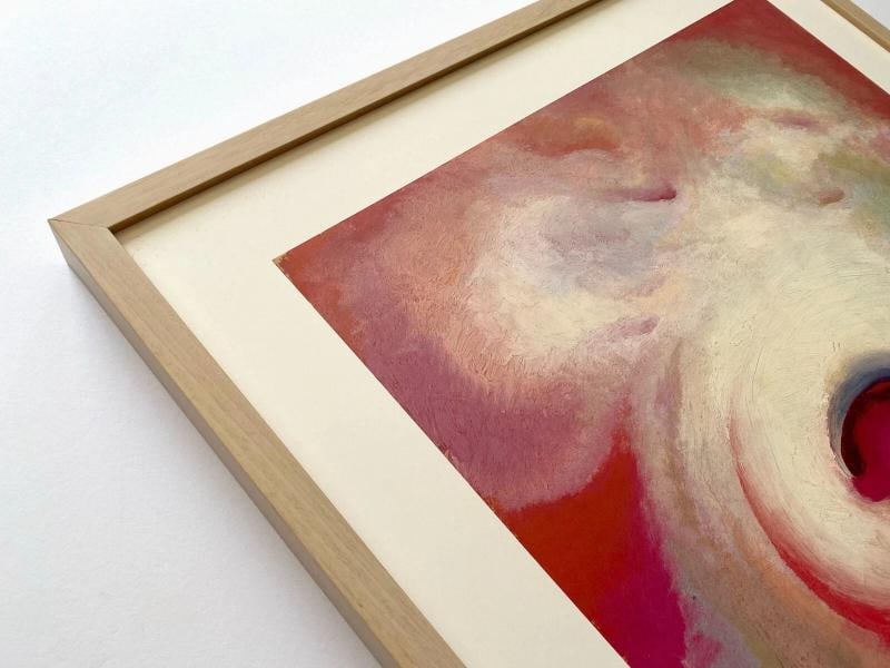 GEORGIA O'KEEFFE RARE 1982 LITHO PRINT FRAMED LRG POSTER " SERIES 1-NO.1 " 1918 - 5