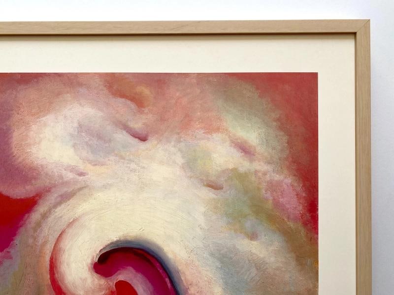 GEORGIA O'KEEFFE RARE 1982 LITHO PRINT FRAMED LRG POSTER " SERIES 1-NO.1 " 1918 - 9