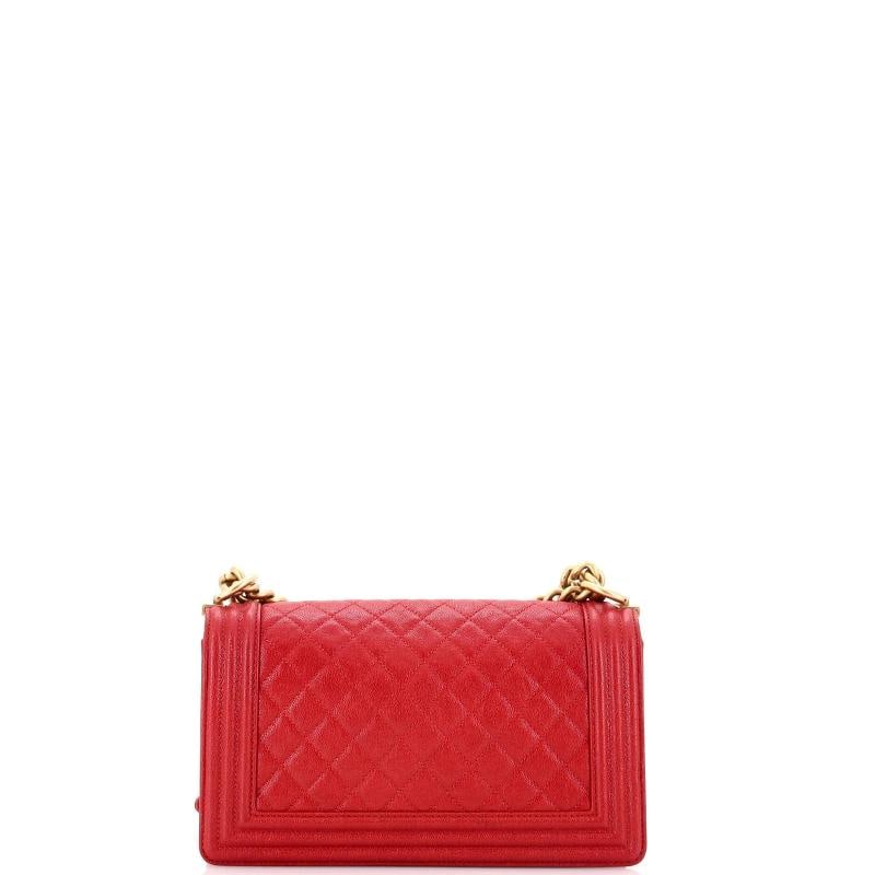 Chanel Boy Flap Bag Quilted Caviar Old Medium - 3