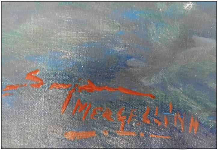 Mario Sanzone Original Oil Painting On Canvas Signed Italian Landscape Artwork - 3