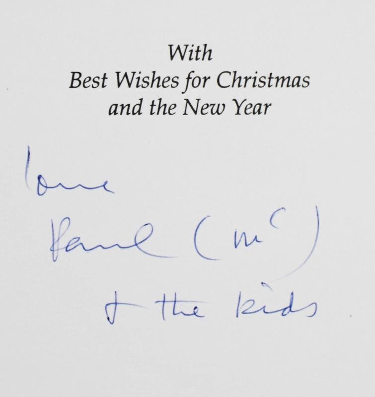 Paul McCartney "Love & the Kids" Signed Christmas Greeting Card PSA & JSA LOAs - 4