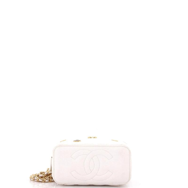 Chanel Coco Casino Vanity Case with Chain Quilted Caviar Small - 4