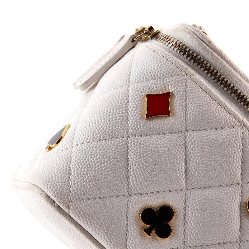 Chanel Coco Casino Vanity Case with Chain Quilted Caviar Small - 6