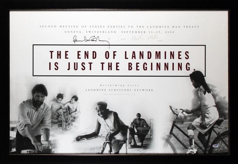 Paul McCartney & Heather Mills Signed & Framed 27x40 Poster PSA/DNA #Q02663 (1 of 3)