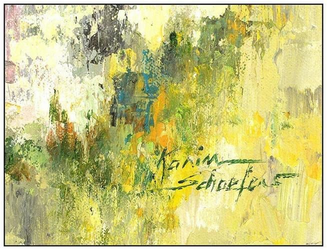 Karin Schaefers Original Female Portrait Painting On Canvas Signed Framed Art - 3