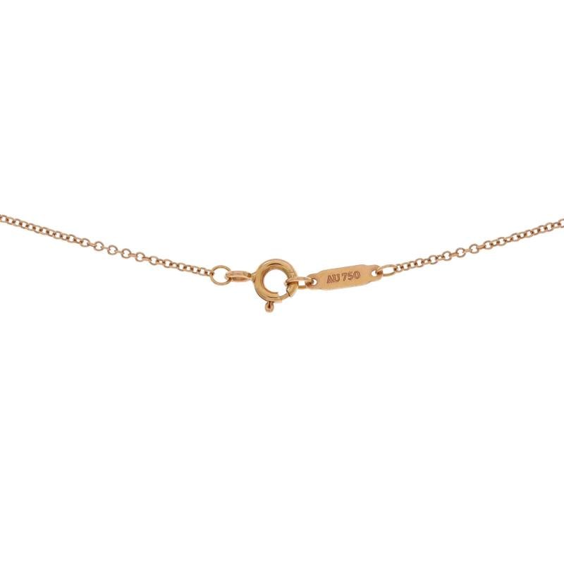 Tiffany & Co. Metro Open Heart Pendant Necklace 18K Rose Gold and Diamonds Mini - 3