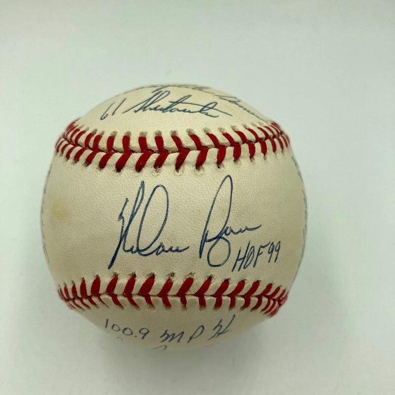 Nolan Ryan Signed Heavily Inscribed STAT American League Baseball JSA COA RARE: Product: Ball,Sport: Baseball-MLB,Autograph Authentication: James Spence (JSA),Original/Reprint: Original,Country of Origin: United States