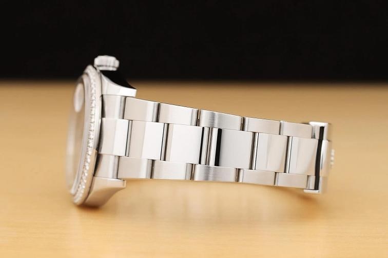 2021 CARD ROLEX DATEJUST 36 126284RBR ROMAN DIAMOND 18K GOLD STEEL OYSTER WATCH - 5