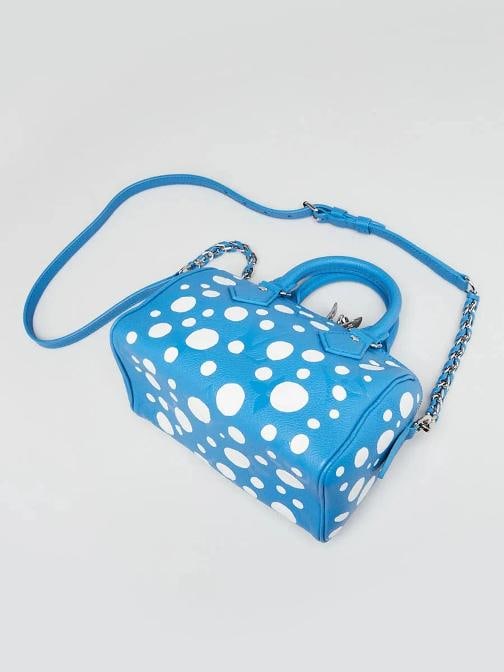 Louis Vuitton x YK Blue Monogram Empreinte Leather Speedy Bandouliere 20 Bag - 3