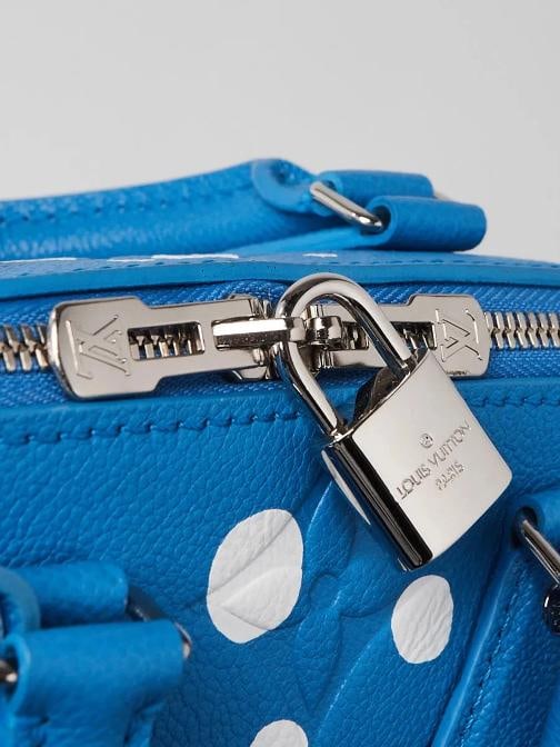 Louis Vuitton x YK Blue Monogram Empreinte Leather Speedy Bandouliere 20 Bag - 7