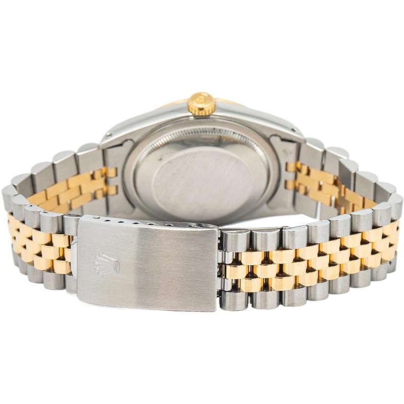 Rolex Datejust 16233 18K YG Factory Champagne Houndstooth Diamond Dial Auto 36mm - 5