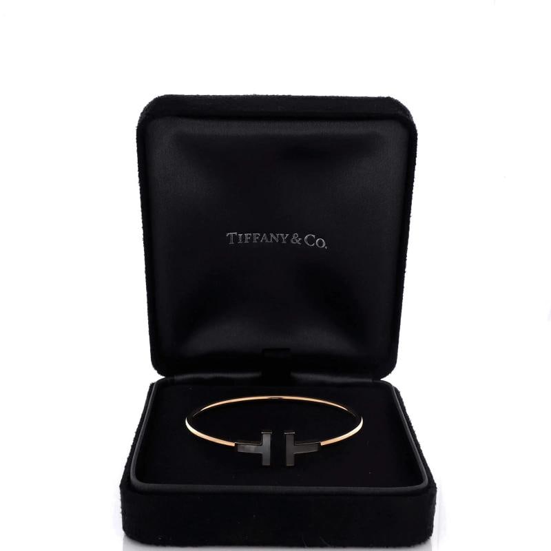 Tiffany & Co. T Wire Bracelet 18K Rose Gold with Mother of Pearl - 2