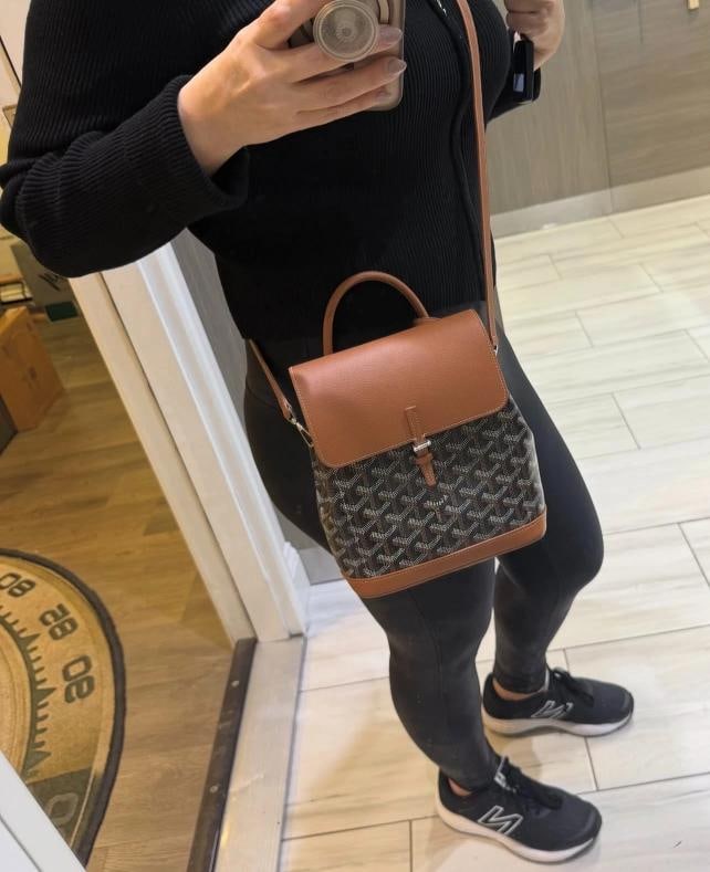 Goyard Mini Alpin Backpack Black & Tan (2025) - 13