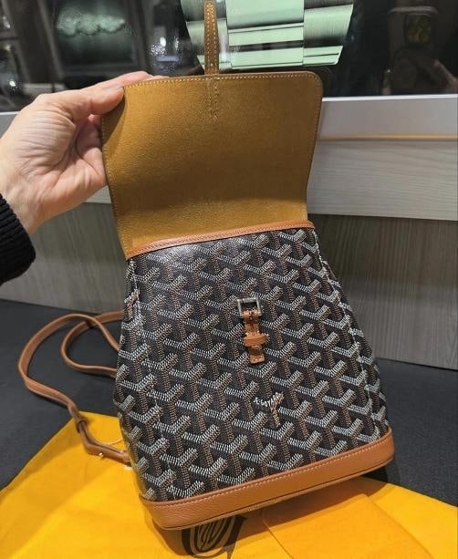 Goyard Mini Alpin Backpack Black & Tan (2025) - 9