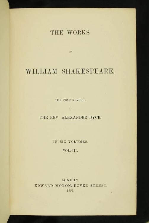 Alexander Dyce / The Works of William Shakespeare 1857 - 14